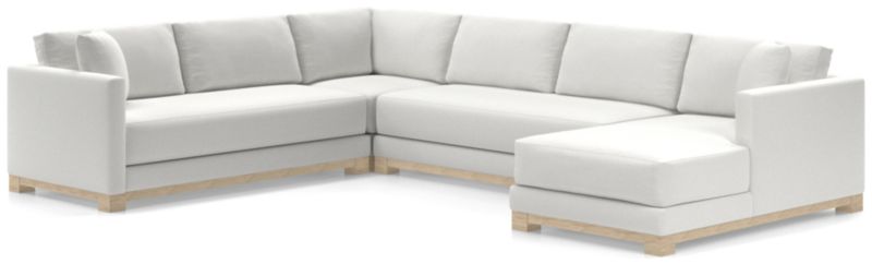 Gather Wood Base Bench 4-Piece U-Shaped Sectional Sofa - image 0 of 11