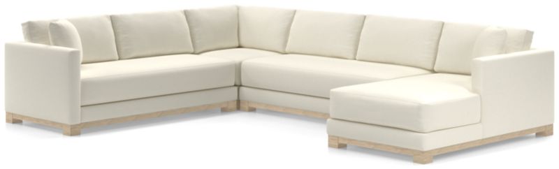 Gather Wood Base Bench 4-Piece U-Shaped Sectional Sofa - image 0 of 11