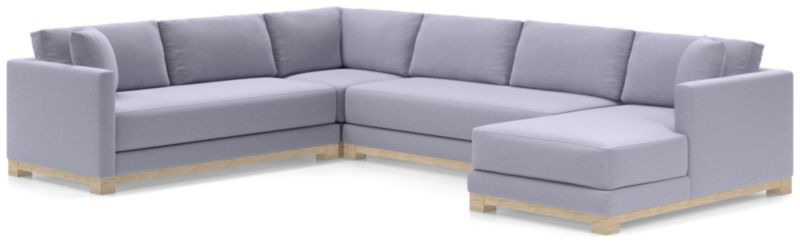 Gather Wood Base Bench 4-Piece U-Shaped Sectional Sofa - image 0 of 11