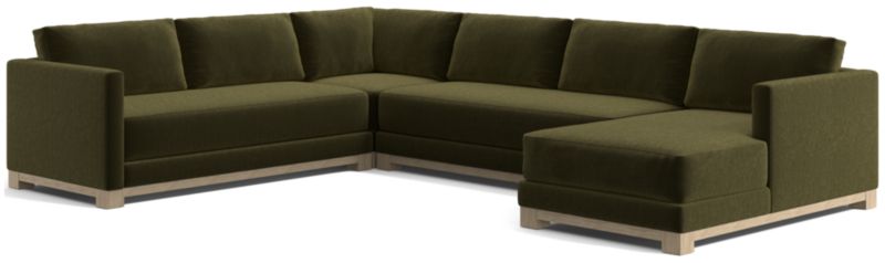 Gather Wood Base Bench 4-Piece U-Shaped Sectional Sofa - image 0 of 14