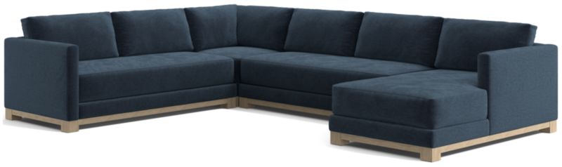 Gather Wood Base Bench 4-Piece U-Shaped Sectional Sofa - image 0 of 14