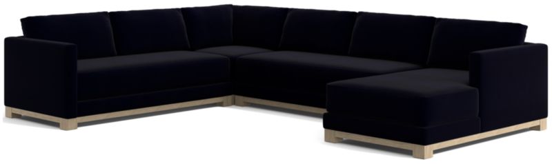 Gather Wood Base Bench 4-Piece U-Shaped Sectional Sofa - image 0 of 14