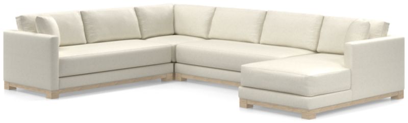 Gather Wood Base Bench 4-Piece U-Shaped Sectional Sofa - image 0 of 11