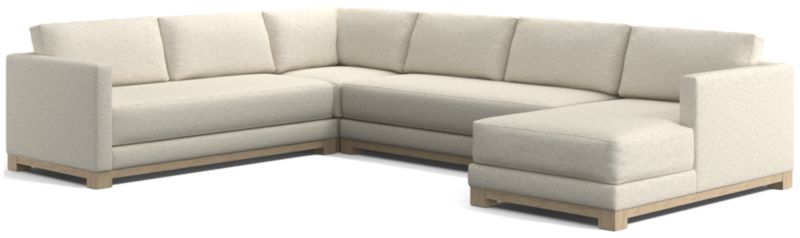 Gather Wood Base Bench 4-Piece U-Shaped Sectional Sofa - image 0 of 14