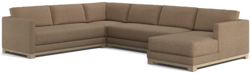 Gather Wood Base Bench 4-Piece U-Shaped Sectional Sofa - image 0 of 14