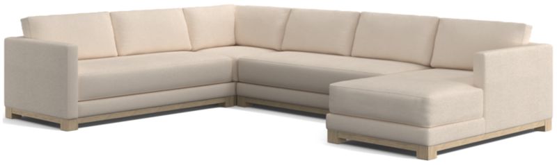 Gather Wood Base Bench 4-Piece U-Shaped Sectional Sofa - image 0 of 14