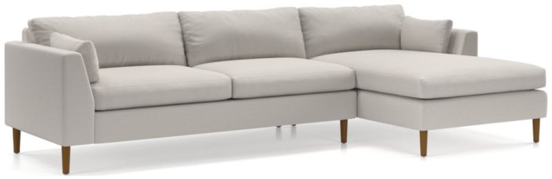 Avondale Wood Leg 2 Piece Sectional, 2 Piece Sectional Sofa Ikea