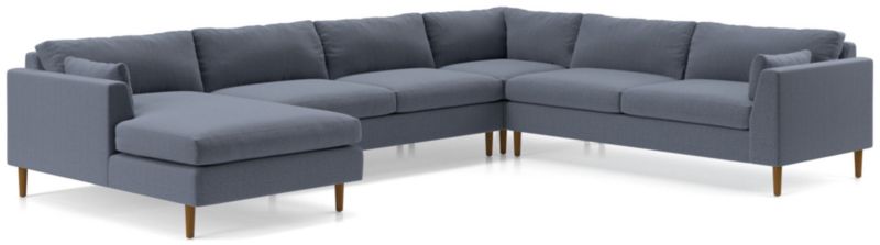 Avondale Wood Leg 4Piece Sectional Sofa + Reviews Crate & Barrel