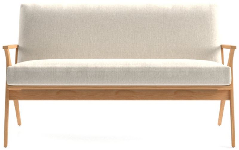 Cavett Ash Wood Loveseat - image 0 of 7