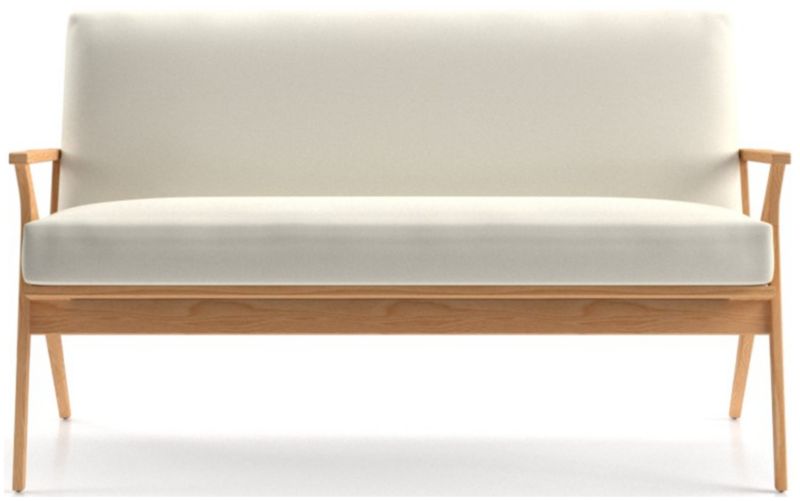 Cavett Ash Wood Loveseat - image 0 of 7