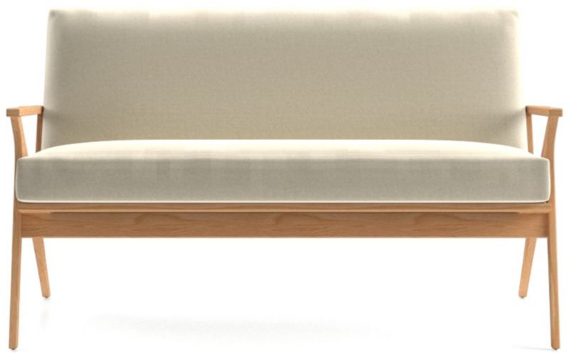 Cavett Ash Wood Loveseat - image 0 of 7