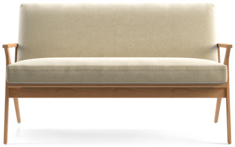 Cavett Ash Wood Loveseat - image 0 of 7