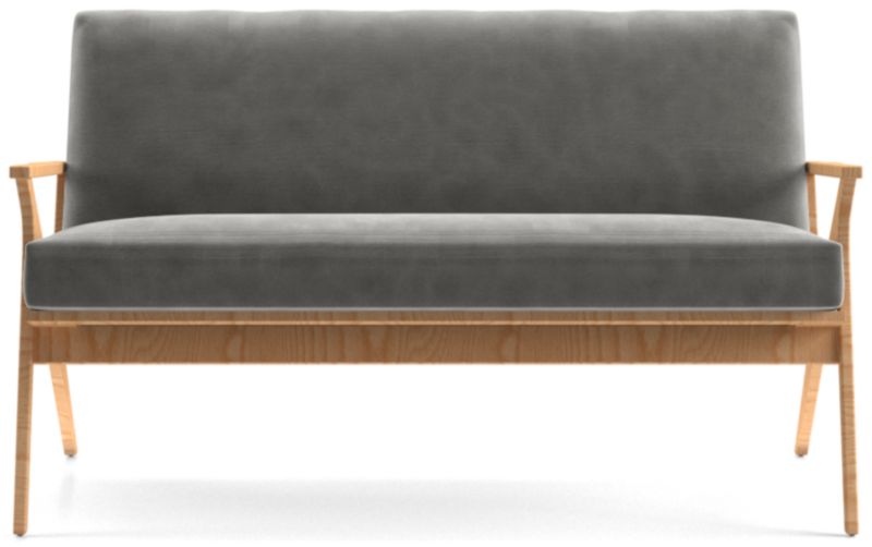 Cavett Ash Wood Loveseat - image 0 of 7