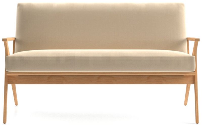 Cavett Ash Wood Loveseat - image 0 of 7