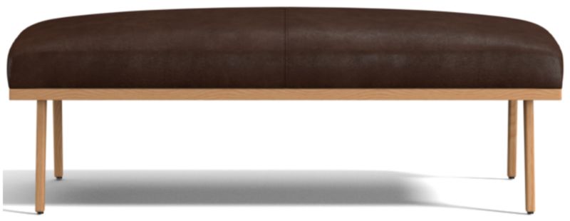 Cavett Ash Wood Leather Bench - image 0 of 7