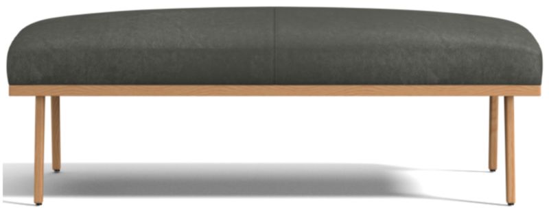 Cavett Ash Wood Leather Bench - image 0 of 7