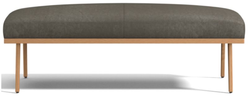 Cavett Ash Wood Leather Bench - image 0 of 7