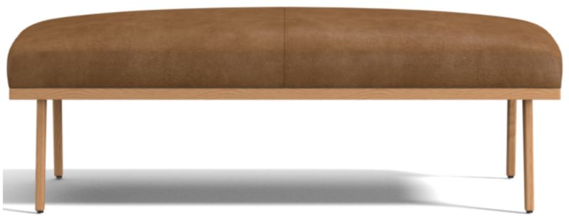 Cavett Ash Wood Leather Bench - image 0 of 7