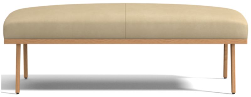 Cavett Ash Wood Leather Bench - image 0 of 7