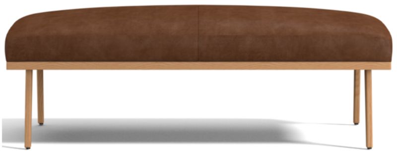 Cavett Ash Wood Leather Bench - image 0 of 7