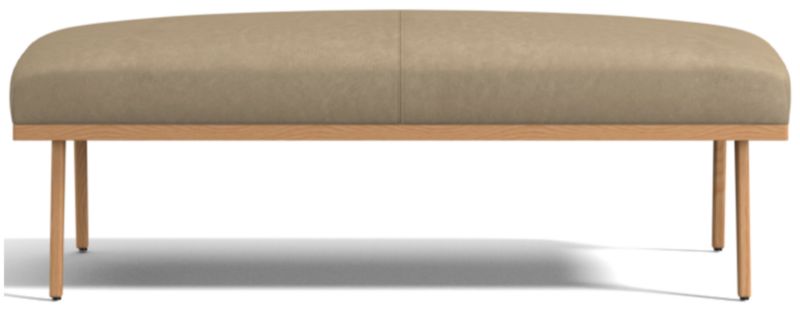 Cavett Ash Wood Leather Bench - image 0 of 7