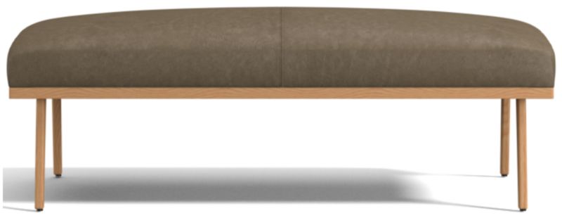 Cavett Ash Wood Leather Bench - image 0 of 7