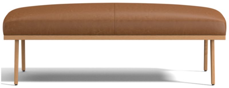 Cavett Ash Wood Leather Bench - image 0 of 7