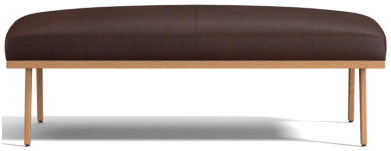 Cavett Ash Wood Leather Bench - image 0 of 7