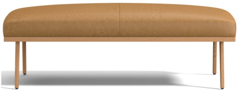 Cavett Ash Wood Leather Bench