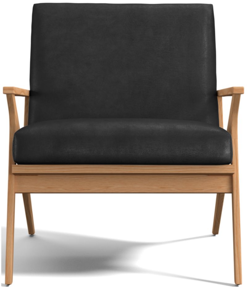 Cavett Ash Wood Leather Chair - image 0 of 10