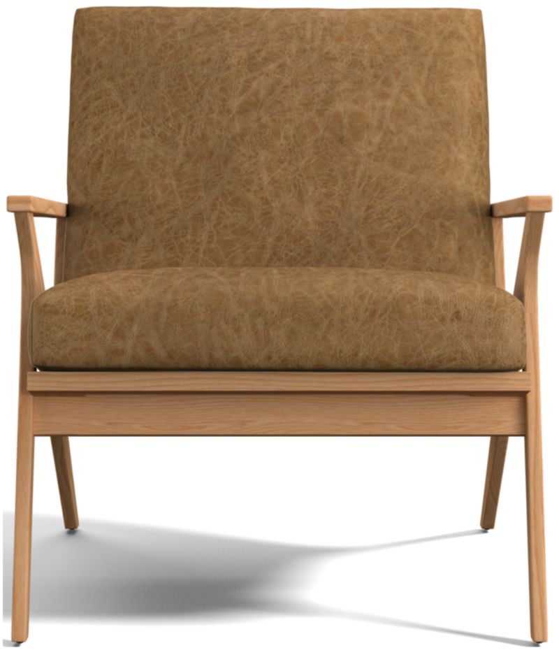 Cavett Ash Wood Leather Chair - image 0 of 10