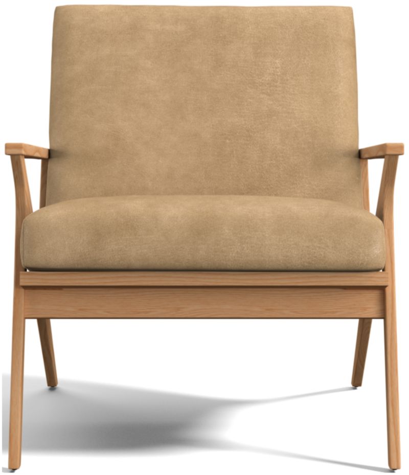 Cavett Ash Wood Leather Chair - image 0 of 10