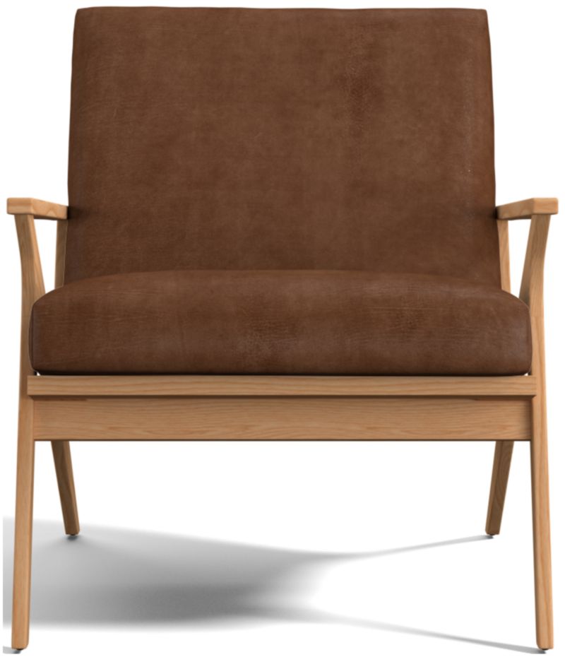 Cavett Ash Wood Leather Chair - image 0 of 10