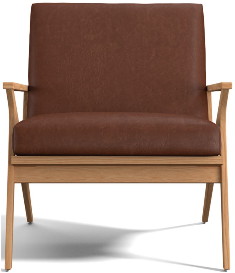 Cavett Ash Wood Leather Chair - image 0 of 10