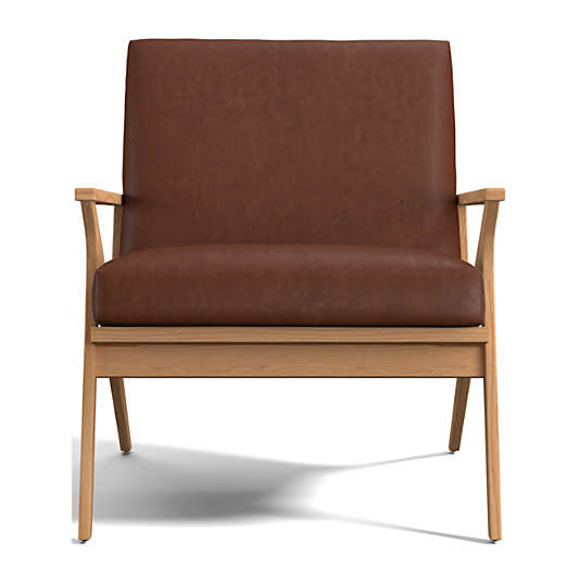 Cavett Ash Wood Leather Chair