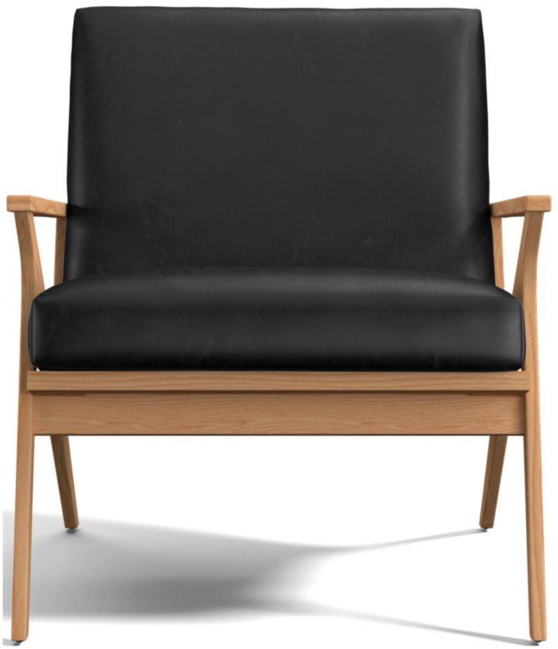 Cavett Ash Wood Leather Chair - image 0 of 10