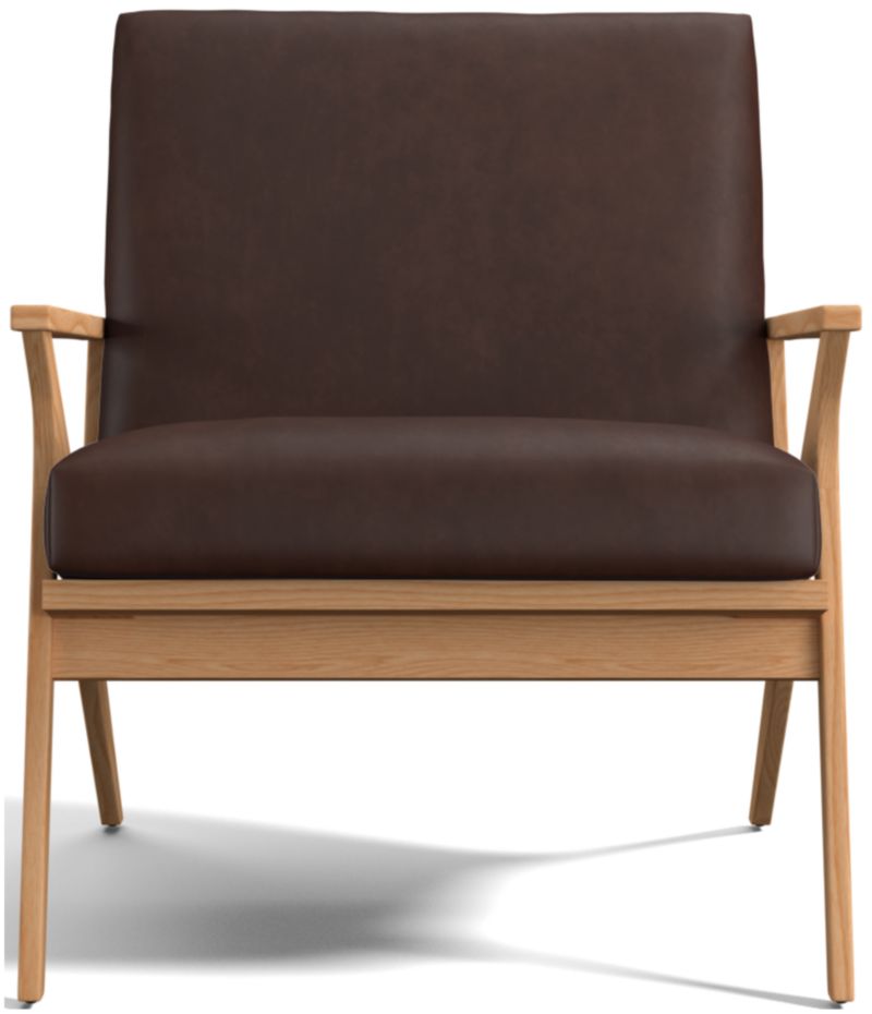 Cavett Ash Wood Leather Chair - image 0 of 10