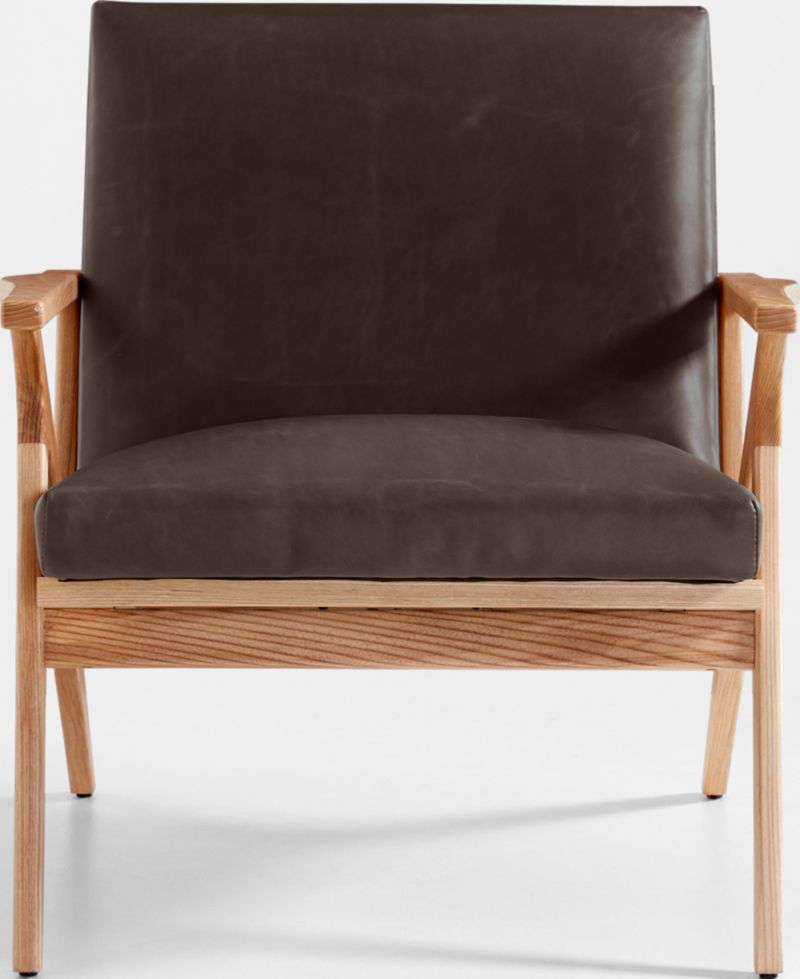 Cavett Ash Wood Leather Chair - image 0 of 10