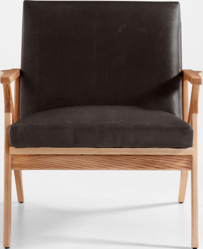 Cavett Ash Wood Leather Chair - image 0 of 10