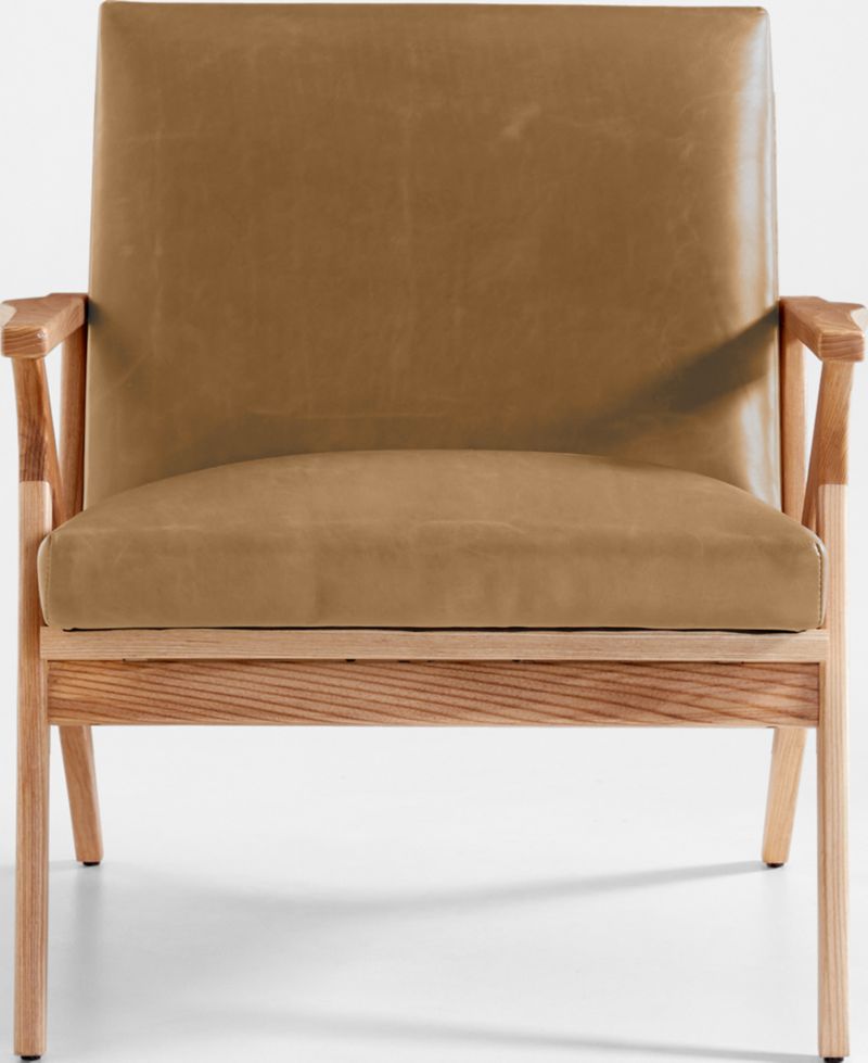 Cavett Ash Wood Leather Chair - image 0 of 10