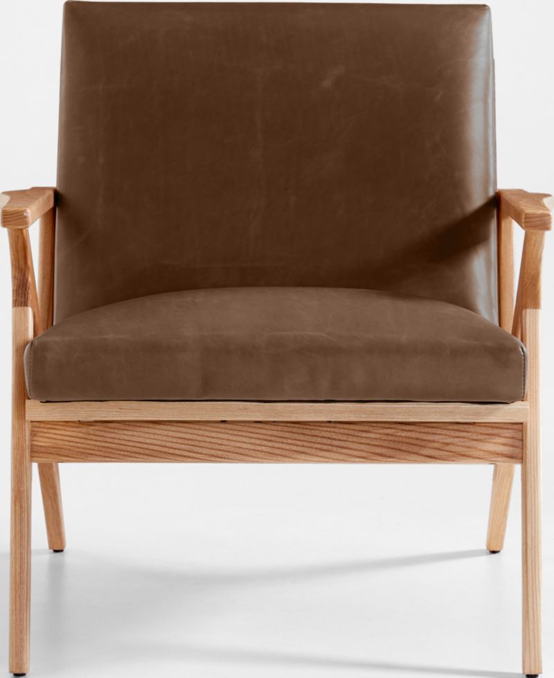 Cavett Ash Wood Leather Chair - image 0 of 10