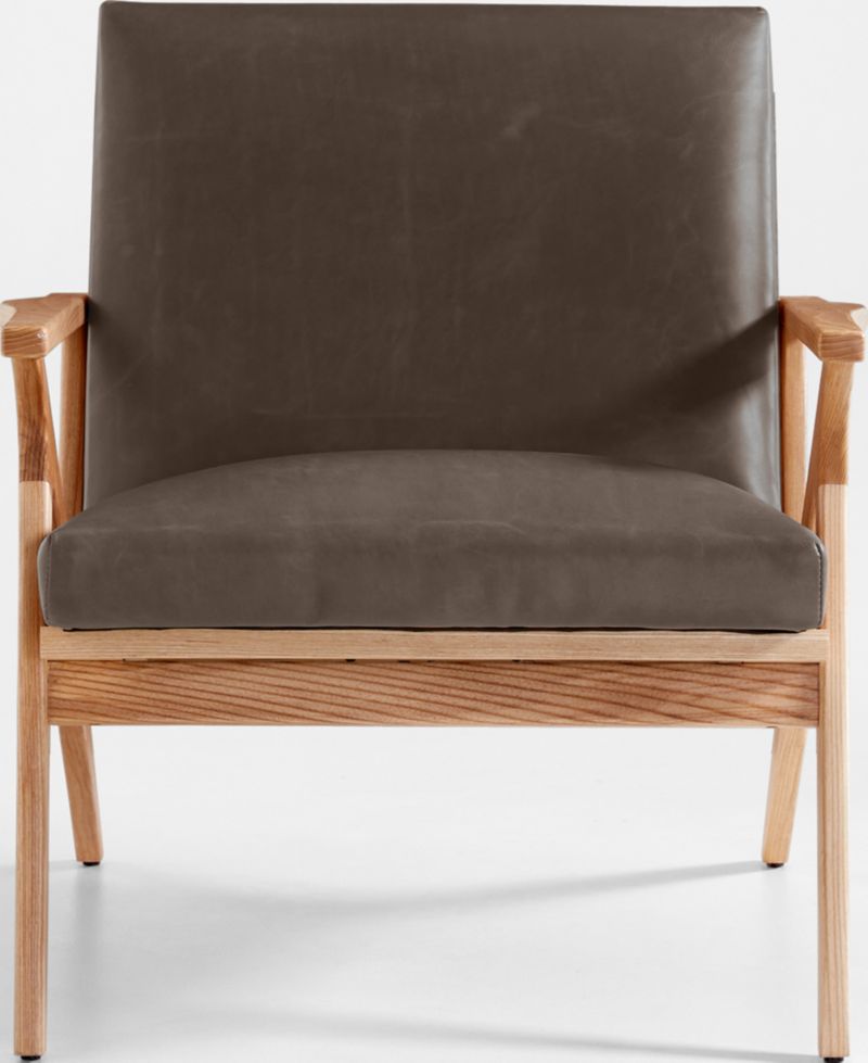 Cavett Ash Wood Leather Chair - image 0 of 10