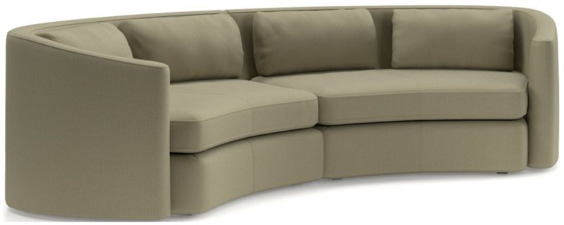 Nouveau 2-Piece Curved Sectional Sofa - image 0 of 6