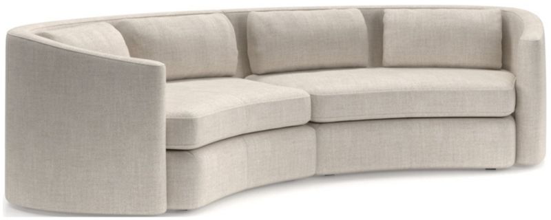 Nouveau 2-Piece Curved Sectional Sofa - image 0 of 6