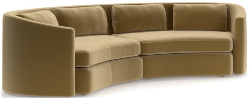 Nouveau 2-Piece Curved Sectional Sofa - image 0 of 6