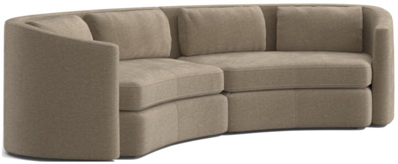 Nouveau 2-Piece Curved Sectional Sofa - image 0 of 6