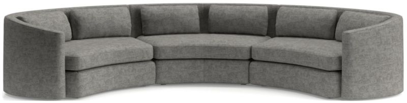 Nouveau 3-Piece Curved Sectional Sofa - image 0 of 6