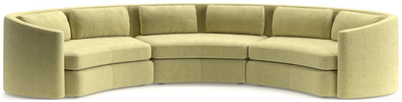 Nouveau 3-Piece Curved Sectional Sofa - image 0 of 6