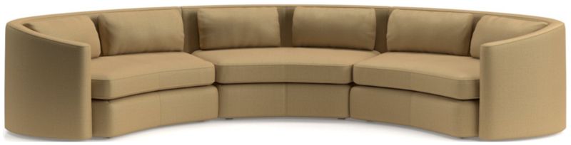 Nouveau 3-Piece Curved Sectional Sofa - image 0 of 6