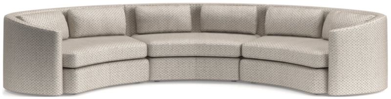 Nouveau 3-Piece Curved Sectional Sofa - image 0 of 6